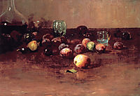 Plums, Waterglass and Peaches, 1889, rose