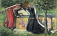 Arthur-s Tomb: The Last Meeting of Lancelot and Guinevere, 1854, rossetti