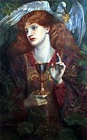 The Damsel of the Sanct Grael or Holy Grail, 1874, rossetti