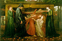 Dante-s Dream at the Time of the Death of Beatrice, 1871, rossetti