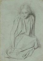 Ecce Ancilla Domini study, c.1849, rossetti
