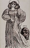 Image of women and an exotic pet, 1869, rossetti