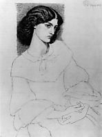 Jane Burden, aged 18, 1858, rossetti