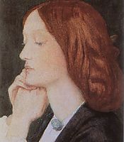 Portrait of Elizabeth Siddal, 1854, rossetti