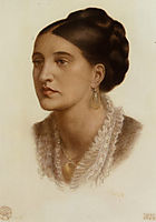 Portrait Of Mrs. Georgina Fernandez, 1874, rossetti
