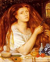 Woman Combing Her Hair, 1865, rossetti