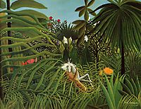 Horse Attacked by a Jaguar, 1910, rousseau
