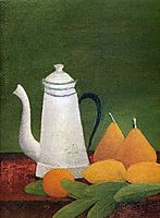 Still life with teapot and fruit, rousseau