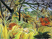 Tiger in a Tropical Storm (Surprised!) , 1891, rousseau