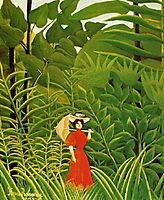 Woman in Red in the Forest , c.1907, rousseau