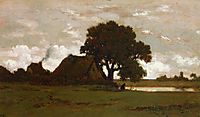 Cottages near pond, rousseautheodore