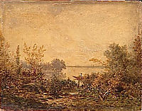 Edge of river, 1849, rousseautheodore