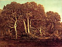 The Great Oaks of Old Bas-Breau, 1864, rousseautheodore