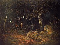 The Oak in the Rocks, 1860, rousseautheodore