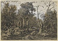 The oak tree crashed into the forest of Fontainebleau, rousseautheodore