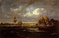 The pond near the road, 1848, rousseautheodore