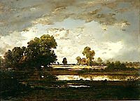 The pond, stormy sky, rousseautheodore