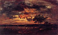 Twilight Landscape, 1850, rousseautheodore