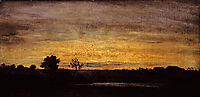 Twilight in Sologne, 1867, rousseautheodore