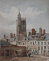 View of the belfry of Orleans, 1852, rousseautheodore