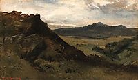 View of mountains, Auvergne, c.1830, rousseautheodore