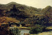 A View of Thiers in the Auvergne, rousseautheodore