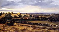 Village in valley, c.1834, rousseautheodore