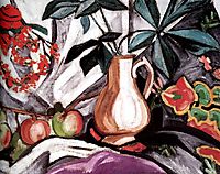 Still Life with Peatcher and Apples, 1910, rozanova