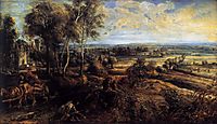 An autumn landscape with a view of Het Steen, 1635, rubens