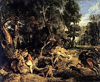 Boar Hunt, 1615-20, rubens