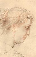 Head of woman, c.1632, rubens