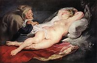 The Hermit and Sleeping Angelica, 1626-28, rubens