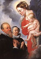 Madonna and Child with the Donors Alexandre Goubeau and his wife Anne Antoni, c.1604, rubens