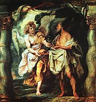 The Prophet Elijah Receiving Bread and Water of an angel, 1625-28, rubens
