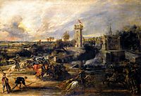Tournament in front of Castle Steen, 1635-37, rubens