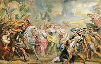 Truce between Romans and Sabinians, rubens
