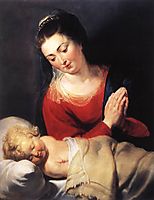 Virgin adoring the Christ Child, 1615, rubens