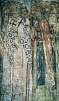 The Last Judgement: Faces of righteous men, 1408, rublev