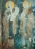 Venerable Barlaam and his disciple prince Josaphat, c.1400, rublev