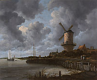 Tower Mill at Wijk bij Duurstede, Netherlands, 1670, ruisdael