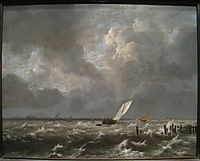 View of the Ij on a Stormy Day, 1660, ruisdael