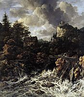The Waterfall, 1670, ruisdael
