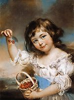 Small Girl Presenting Cherries, 1780, russell
