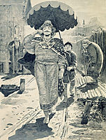 Churilo Plenkovich. Illustration for the book , ryabushkin