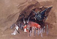 In the dragon cave , c.1880, ryabushkin