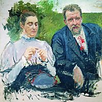 Portrait of I. F. Tyumenev with his wife, c.1890, ryabushkin