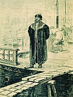 Sadko, a wealthy guest of Novgorod. Illustration for the book , 1895, ryabushkin