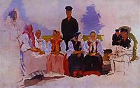 Sunday in the Village, Study, 1892, ryabushkin
