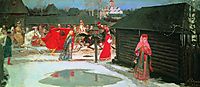 Wedding Train in the XVII century, Moscow , 1901, ryabushkin