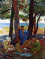 Bathers under the Pines by the Sea, 1926, rysselberghe